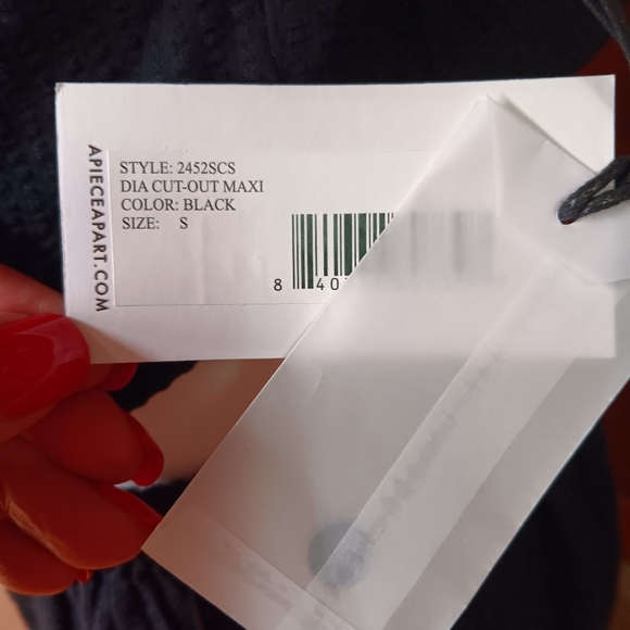 APiece Apart Sz Sm Dia Cut-Out Black Maxi Dress - NWT - Picture 11 of 12